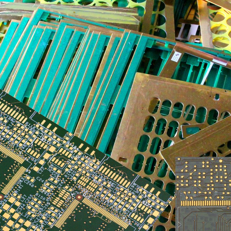 Circuits imprimés nus avec placage à l'or / Cadres de circuits imprimés plaqués or issus de la production de circuits imprimés