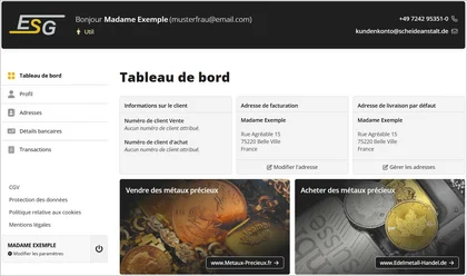 Page d’accueil – tout en un coup d’œil